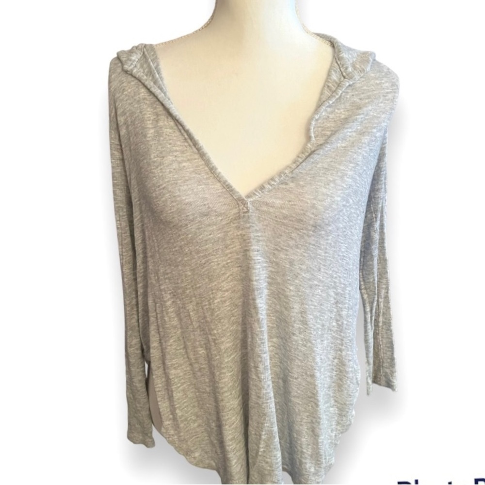 Emma & Sam (LF) grey hoody cover up or relaxed loose top, S.